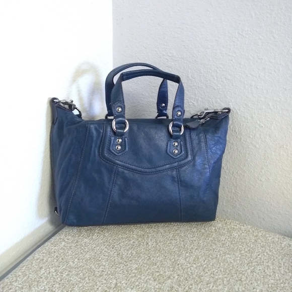 Coach Ashley Blue Leather Bag - Picture 7 of 8